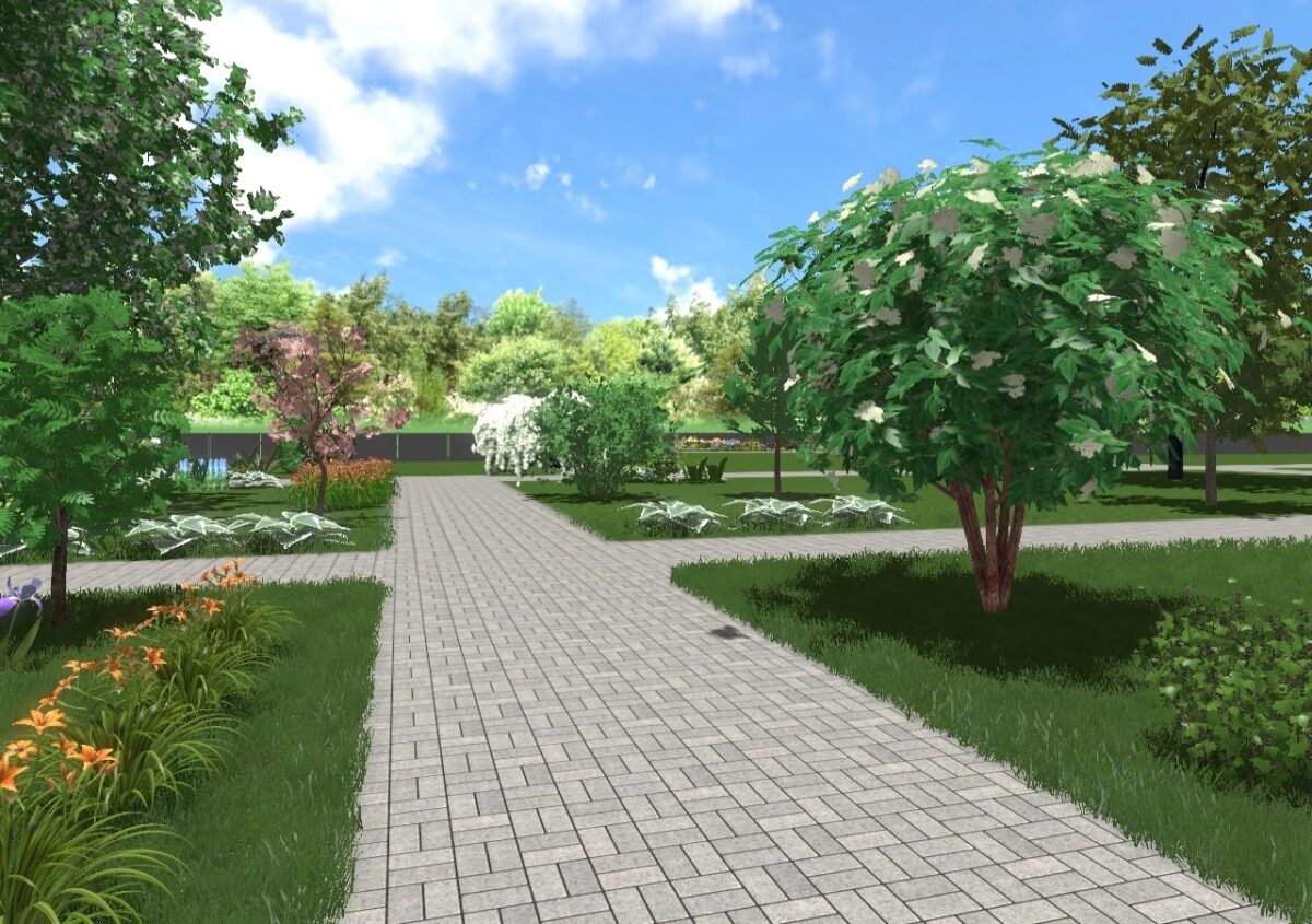 Создание 3D-визуализации ботанического сада