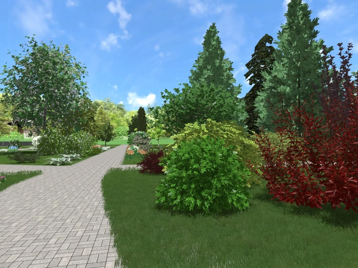 Создание 3D-визуализации ботанического сада